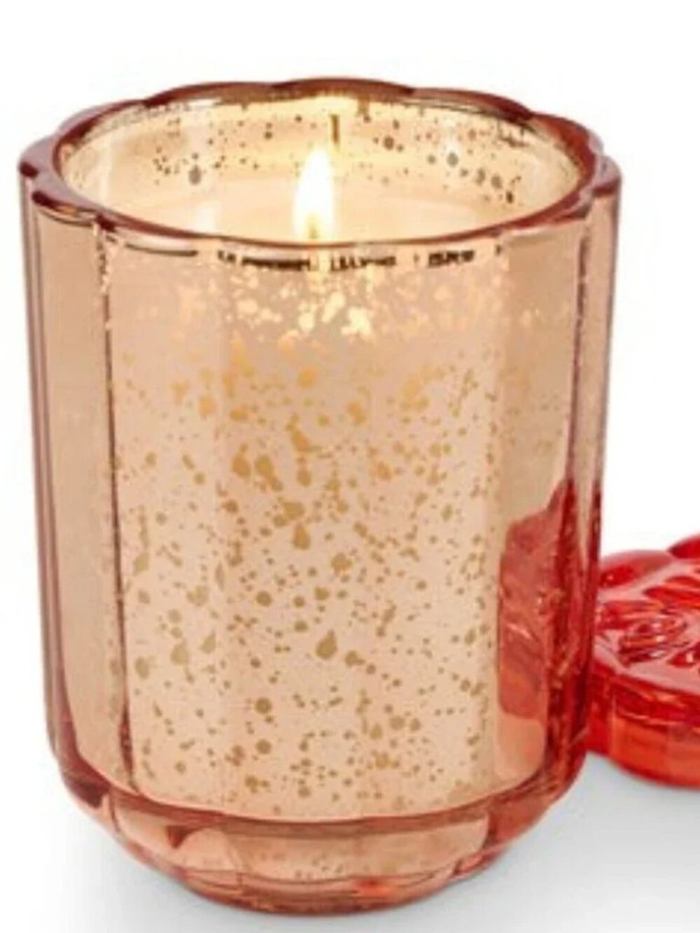 ILLUME Blood Orange Dahlia in Flourish Mercury Glass Brand New NWT